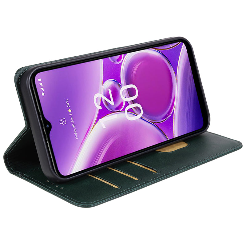 Uniqkart for Nokia G42 Calf Texture Scratch Resistant PU Leather Cover Flip Stand Wallet Phone Case - Green