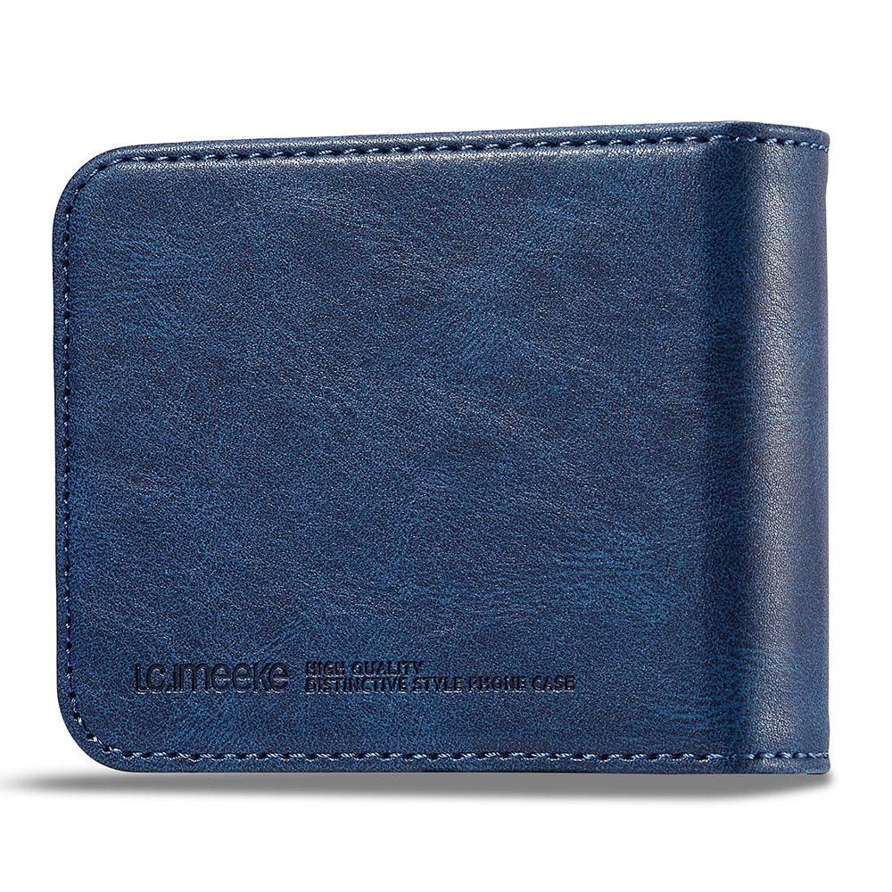 Uniqkart For Samsung Galaxy Z Flip5 5G PU Leather Phone Cover RFID Blocking Card Slot Case - Blue