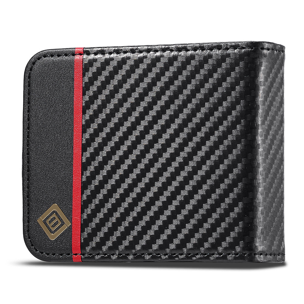 LC.IMEEKE Leather Phone Case for Samsung Galaxy Z Flip4 5G , Carbon Fiber Texture Card Slot Cover - Vertical Stripe