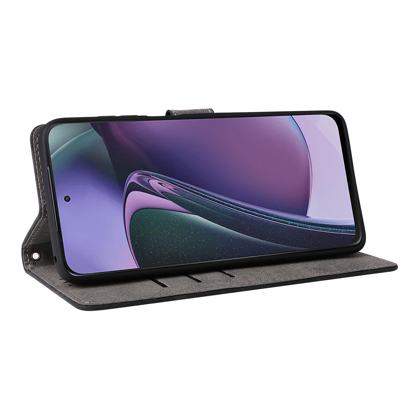 Uniqkart for Motorola Moto G Stylus (2023) Drop-proof Phone Cover RFID Blocking Wallet Stand Leather Case - Black