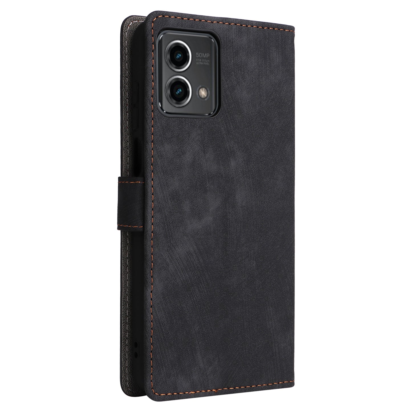 Uniqkart for Motorola Moto G Stylus (2023) Drop-proof Phone Cover RFID Blocking Wallet Stand Leather Case - Black