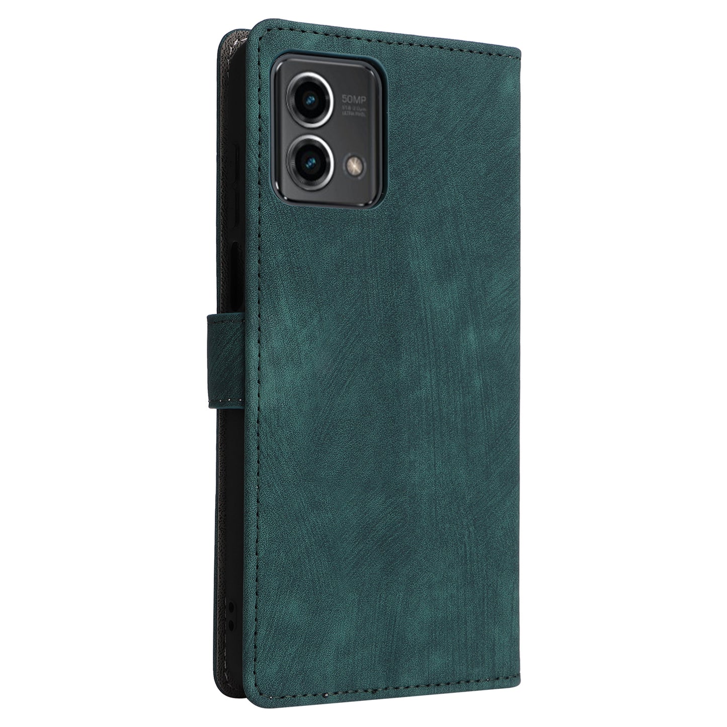 Uniqkart for Motorola Moto G Stylus (2023) Drop-proof Phone Cover RFID Blocking Wallet Stand Leather Case - Green