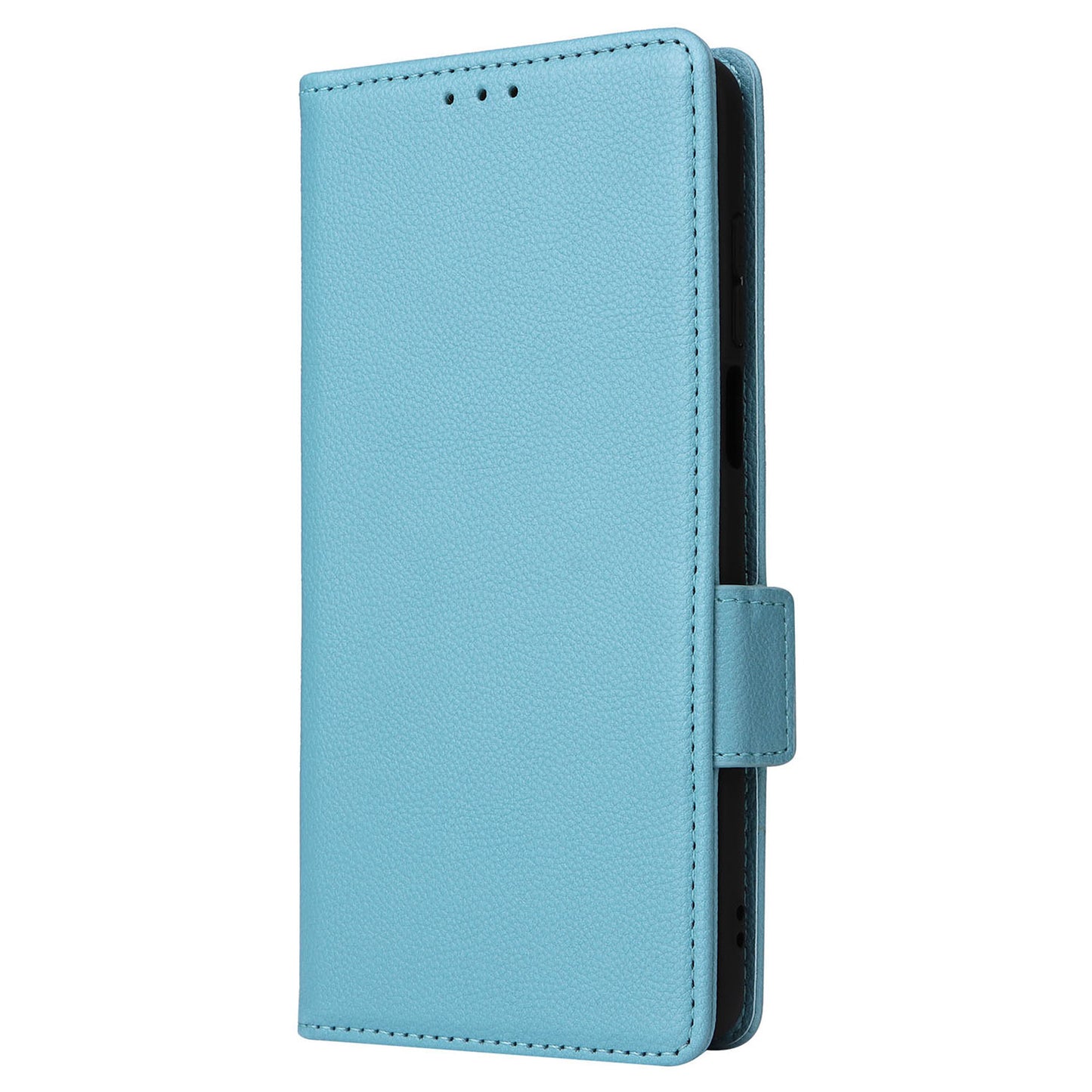Phone Case for Motorola Moto G Stylus (2023) Litchi Texture PU Leather Wallet Stand Cover - Baby Blue