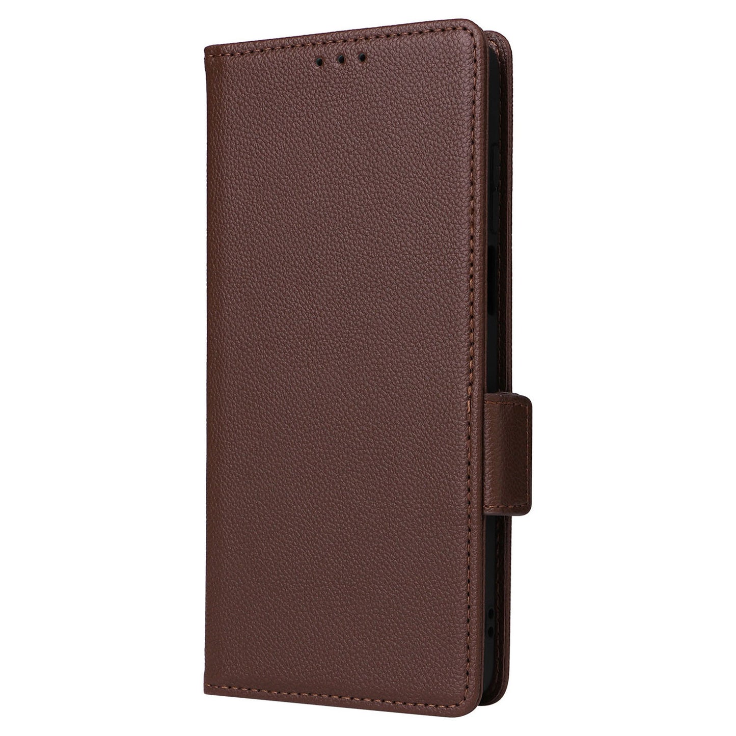 Phone Case for Motorola Moto G Stylus (2023) Litchi Texture PU Leather Wallet Stand Cover - Brown