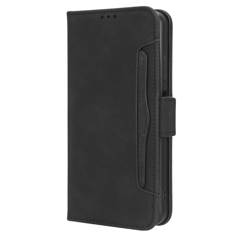 Uniqkart for Oukitel C33 PU Leather Wallet Case Multiple Card Slots Phone Cover with Stand - Black