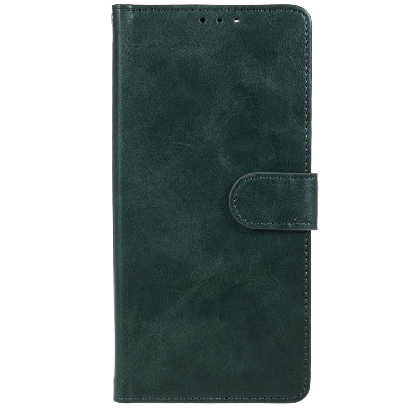 Uniqkart for Samsung Galaxy A25 5G Anti-Scratch Flip Stand PU Leather Cover Wallet Calf Texture Phone Case - Green