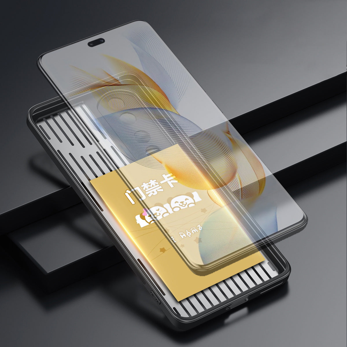 Uniqkart for Honor 90 Phone Case Hollow Heat Dissipation TPU+Aluminum Alloy Magnetic Back Cover - Silver