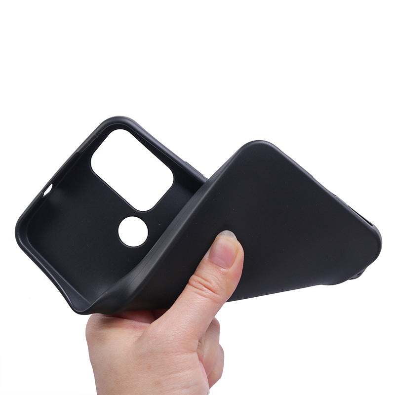 Matte Phone Case for Nokia C22 , Flexible TPU Anti-scratch Protective Phone Cover - Black
