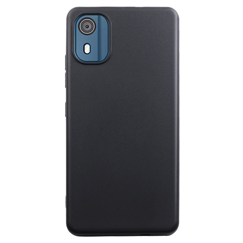 Anti-scratch Matte Phone Case for Nokia C02 , Flexible TPU Protective Phone Cover - Black