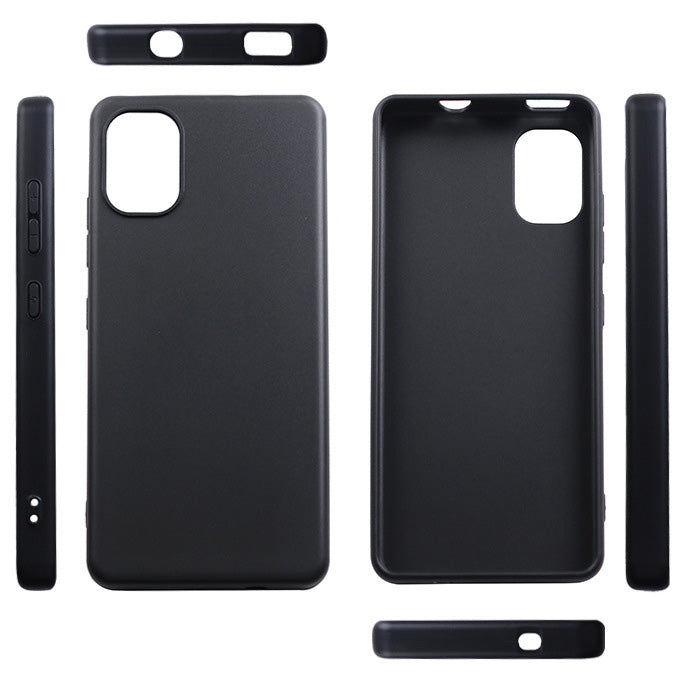 Anti-scratch Matte Phone Case for Nokia C02 , Flexible TPU Protective Phone Cover - Black
