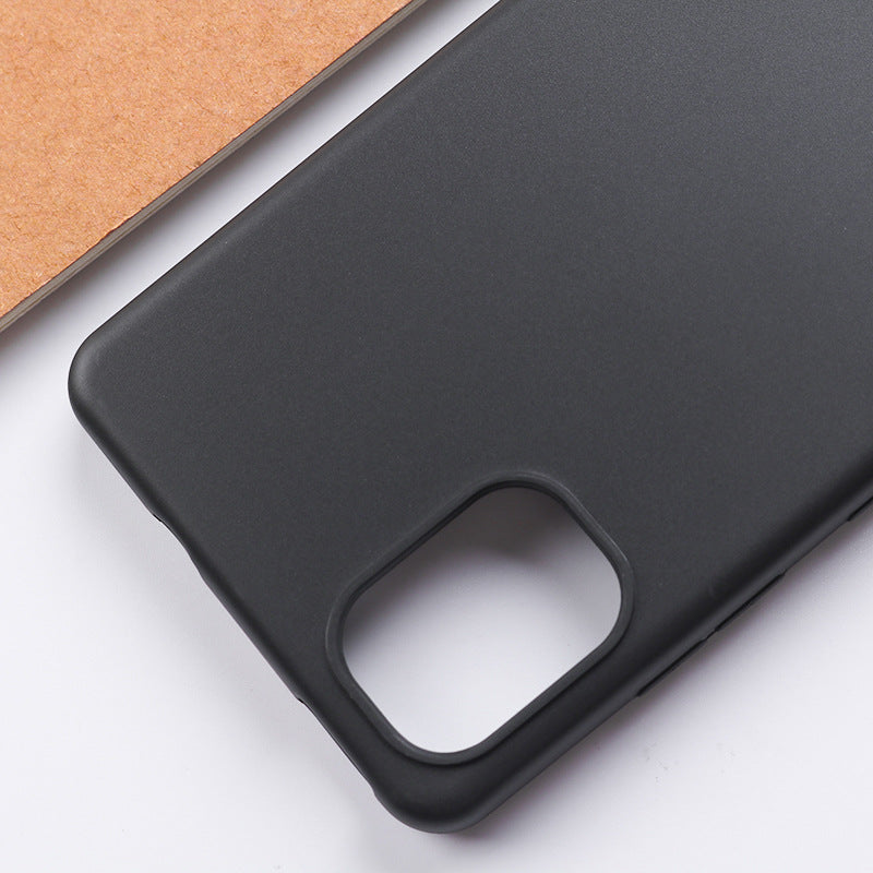 Anti-scratch Matte Phone Case for Nokia C02 , Flexible TPU Protective Phone Cover - Black