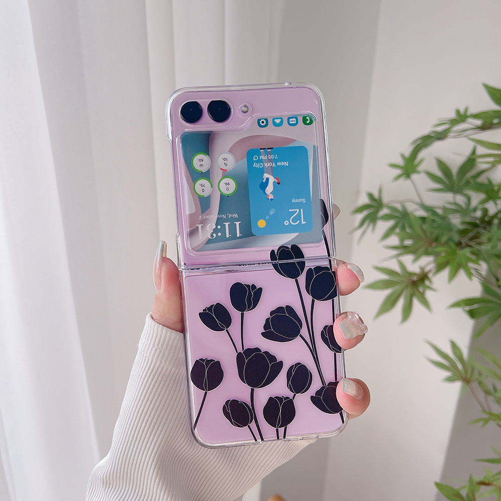 Hard PC Phone Case for Samsung Galaxy Z Flip5 5G , Pattern Printing Protective Phone Cover - Z63