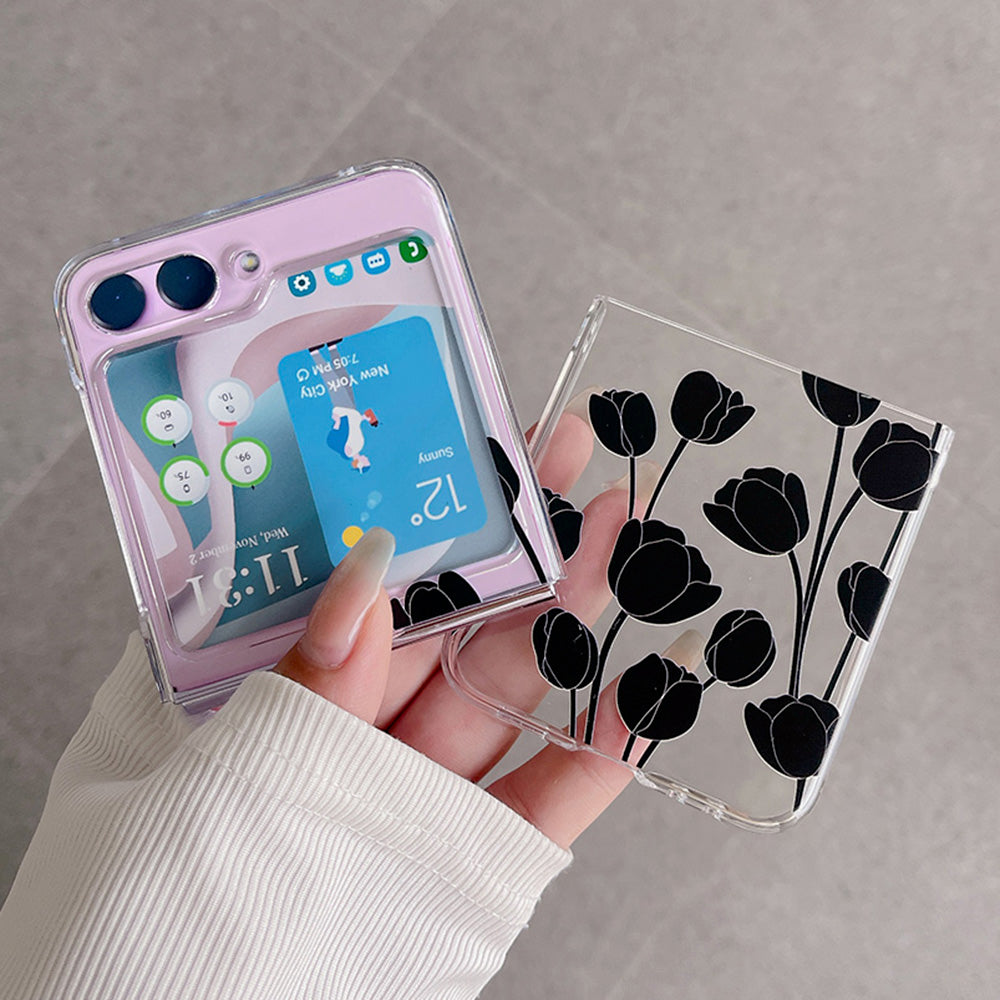 Hard PC Phone Case for Samsung Galaxy Z Flip5 5G , Pattern Printing Protective Phone Cover - Z63