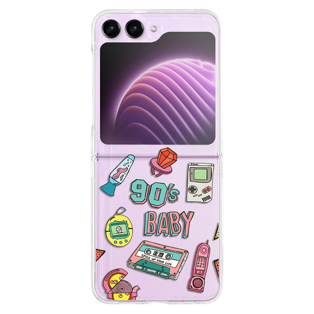 Hard PC Phone Case for Samsung Galaxy Z Flip5 5G , Pattern Printing Protective Phone Cover - Z75