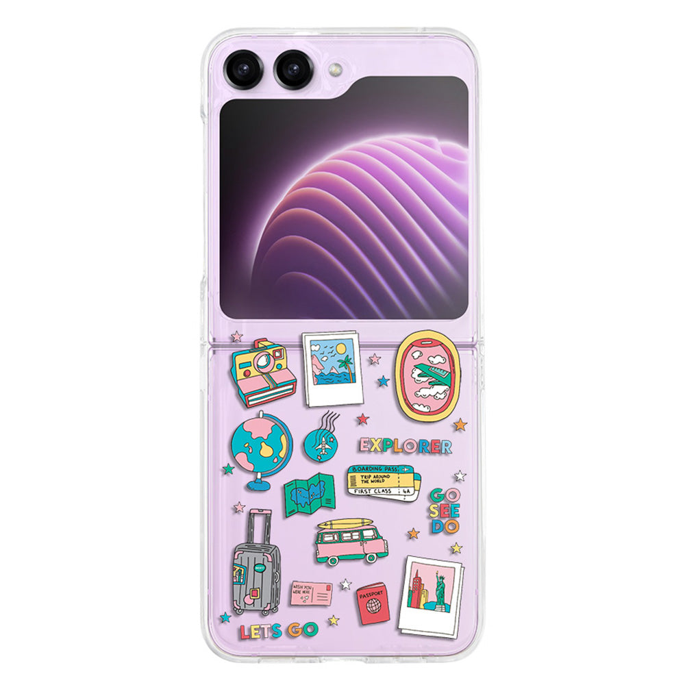 Hard PC Phone Case for Samsung Galaxy Z Flip5 5G , Pattern Printing Protective Phone Cover - Z76