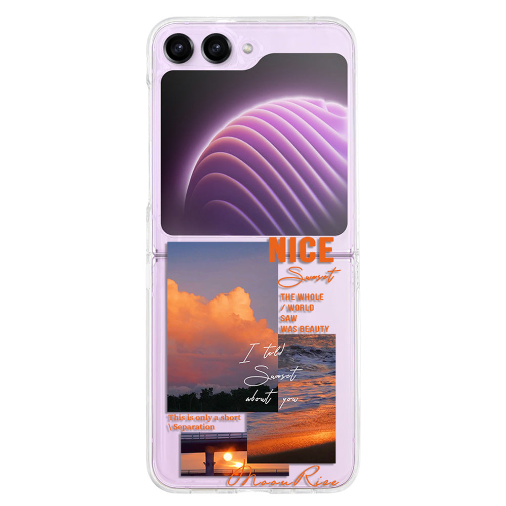 Hard PC Phone Case for Samsung Galaxy Z Flip5 5G , Pattern Printing Protective Phone Cover - Z99