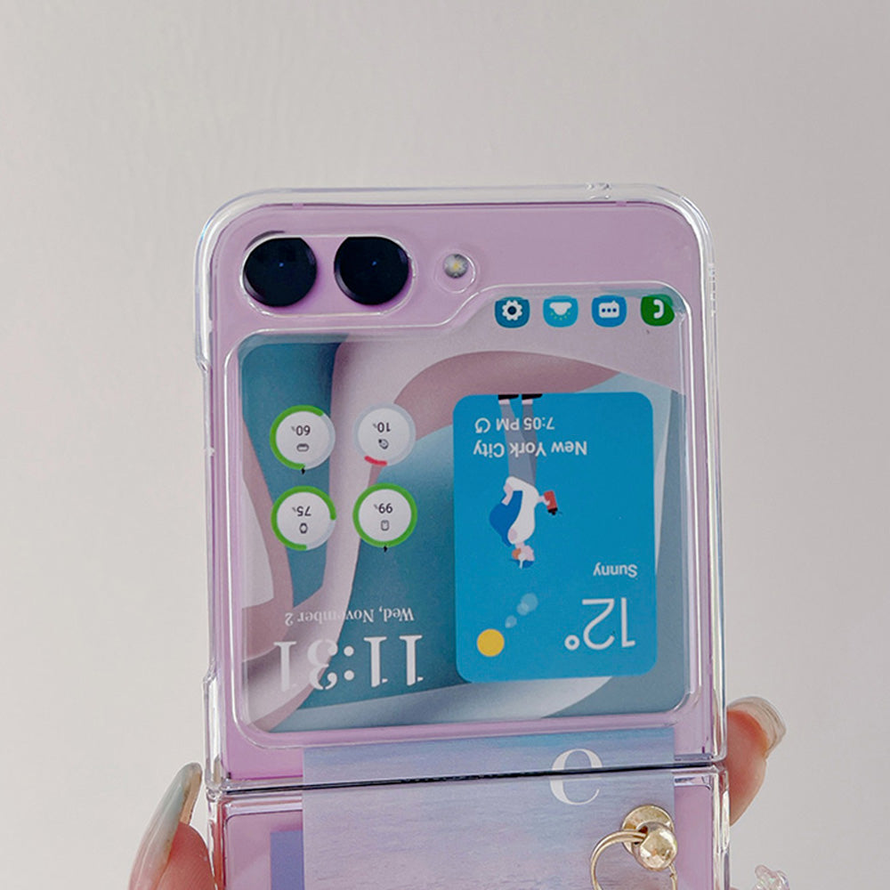 Hard PC Phone Case for Samsung Galaxy Z Flip5 5G , Pattern Printing Protective Phone Cover - Z99