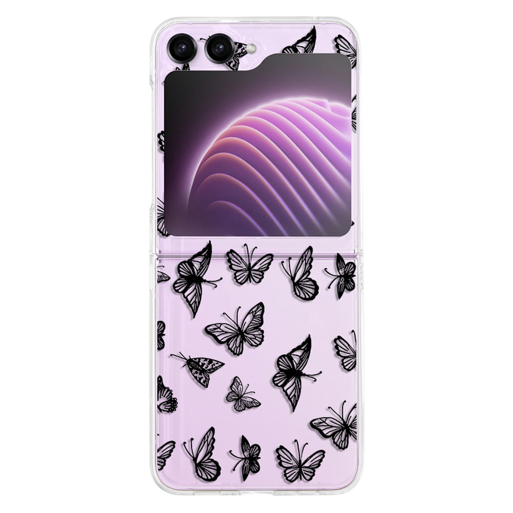 Pattern Printing Phone Case for Samsung Galaxy Z Flip5 5G , Anti-scratch PC Phone Cover - Z40