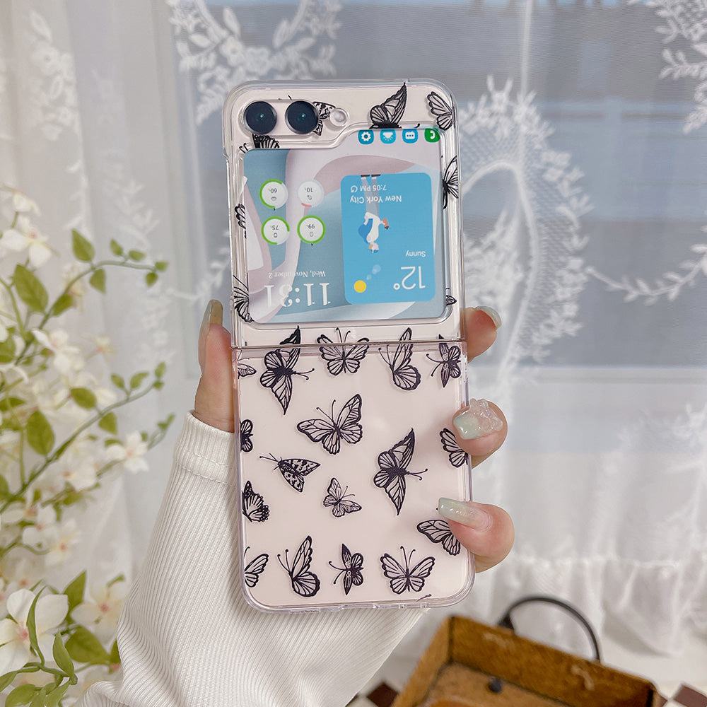 Pattern Printing Phone Case for Samsung Galaxy Z Flip5 5G , Anti-scratch PC Phone Cover - Z40