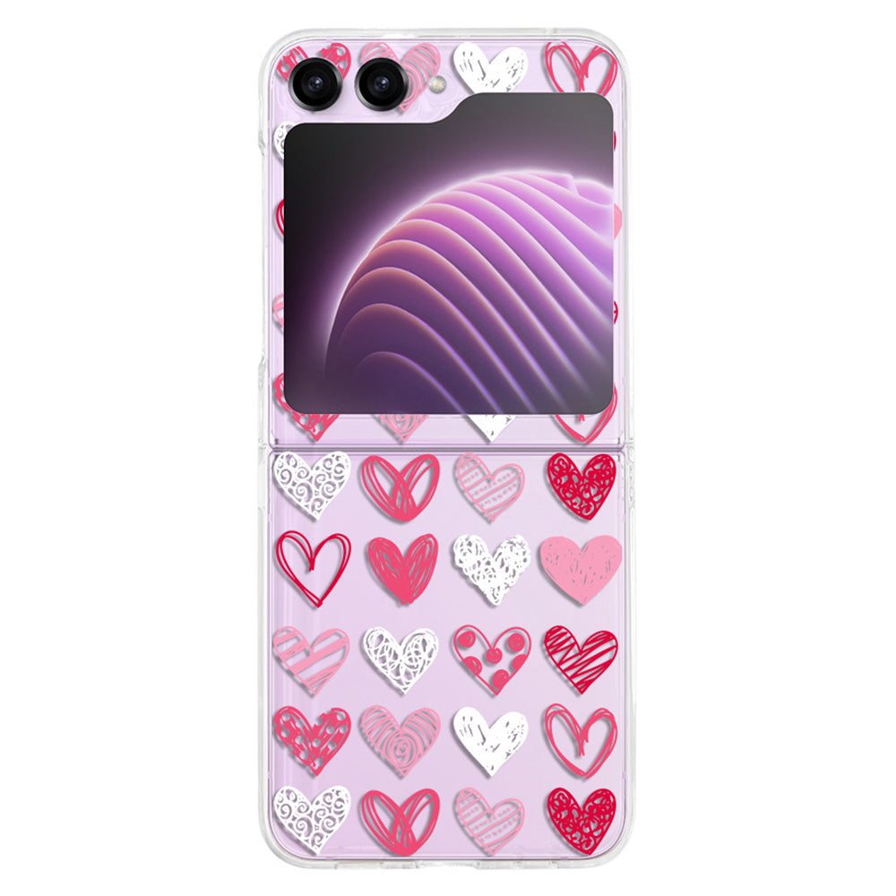 Pattern Printing Phone Case for Samsung Galaxy Z Flip5 5G , Anti-scratch PC Phone Cover - Z47