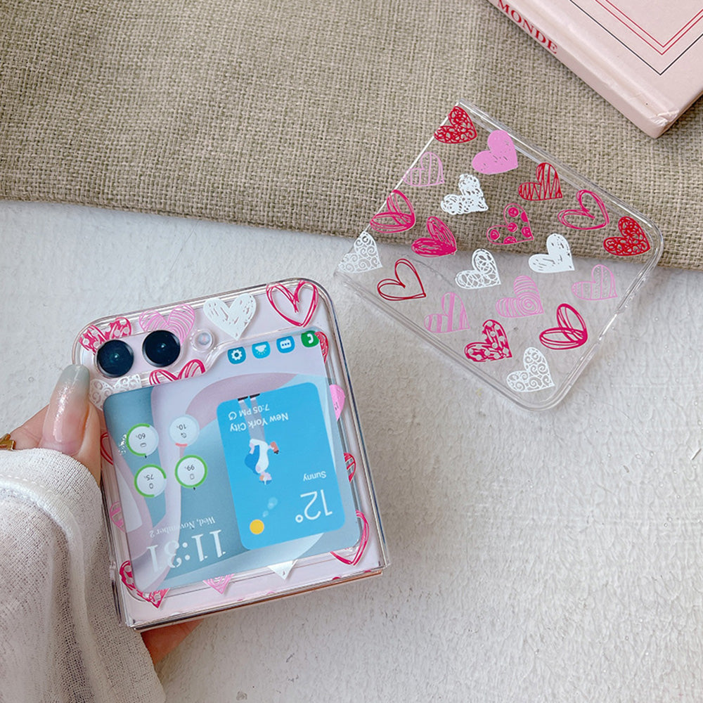 Pattern Printing Phone Case for Samsung Galaxy Z Flip5 5G , Anti-scratch PC Phone Cover - Z48