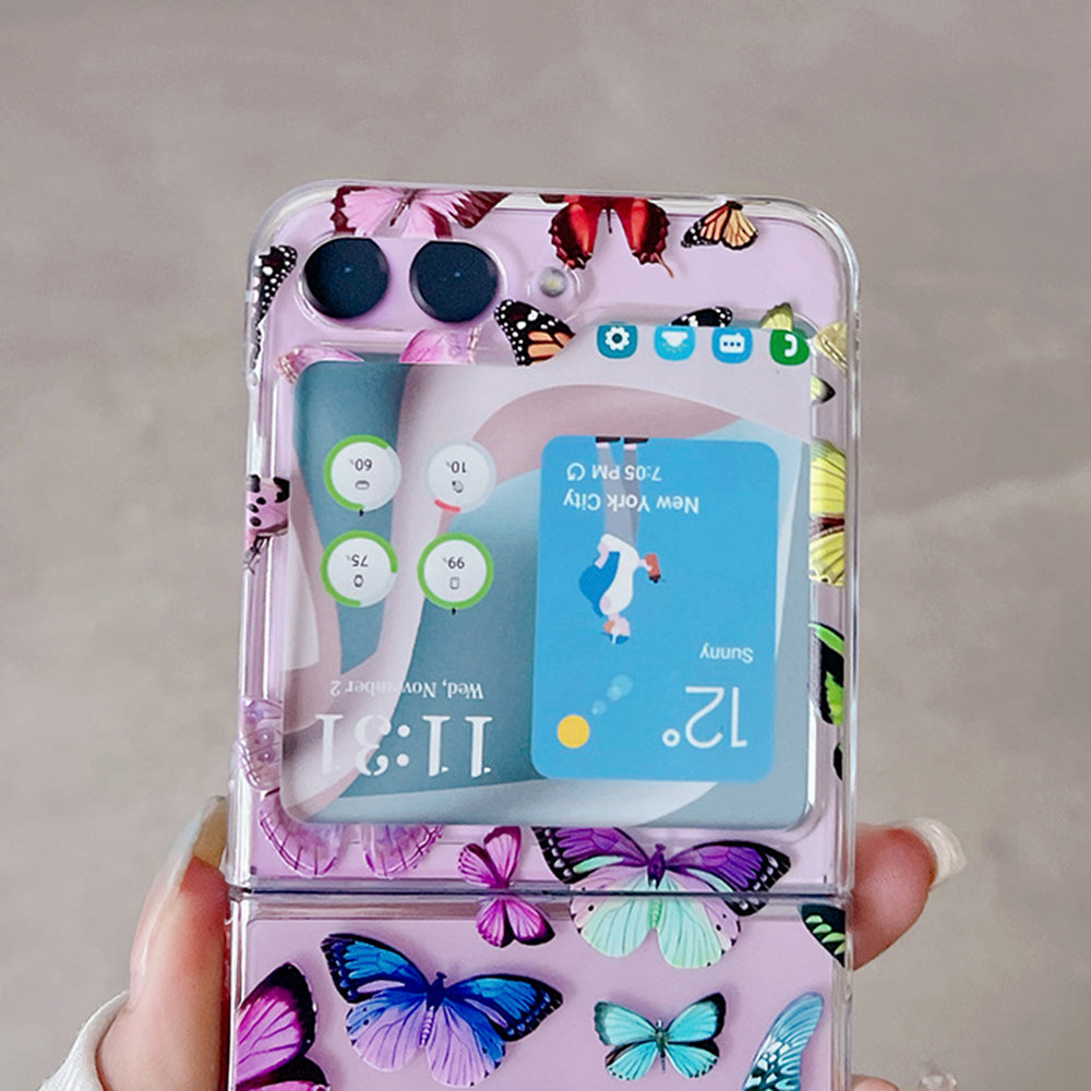 Pattern Printing Phone Case for Samsung Galaxy Z Flip5 5G , Anti-scratch PC Phone Cover - Z56