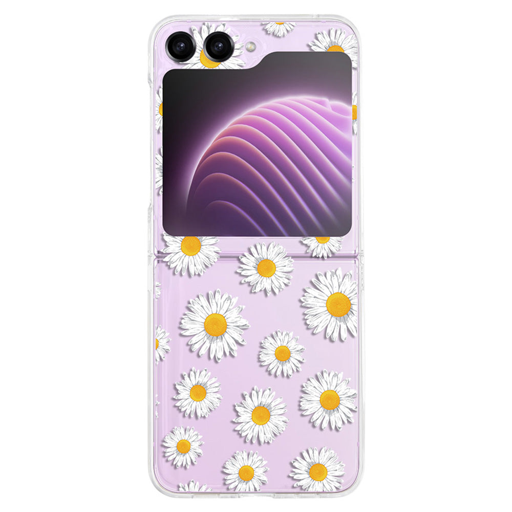 Pattern Printing Phone Case for Samsung Galaxy Z Flip5 5G , Anti-scratch PC Phone Cover - Z61