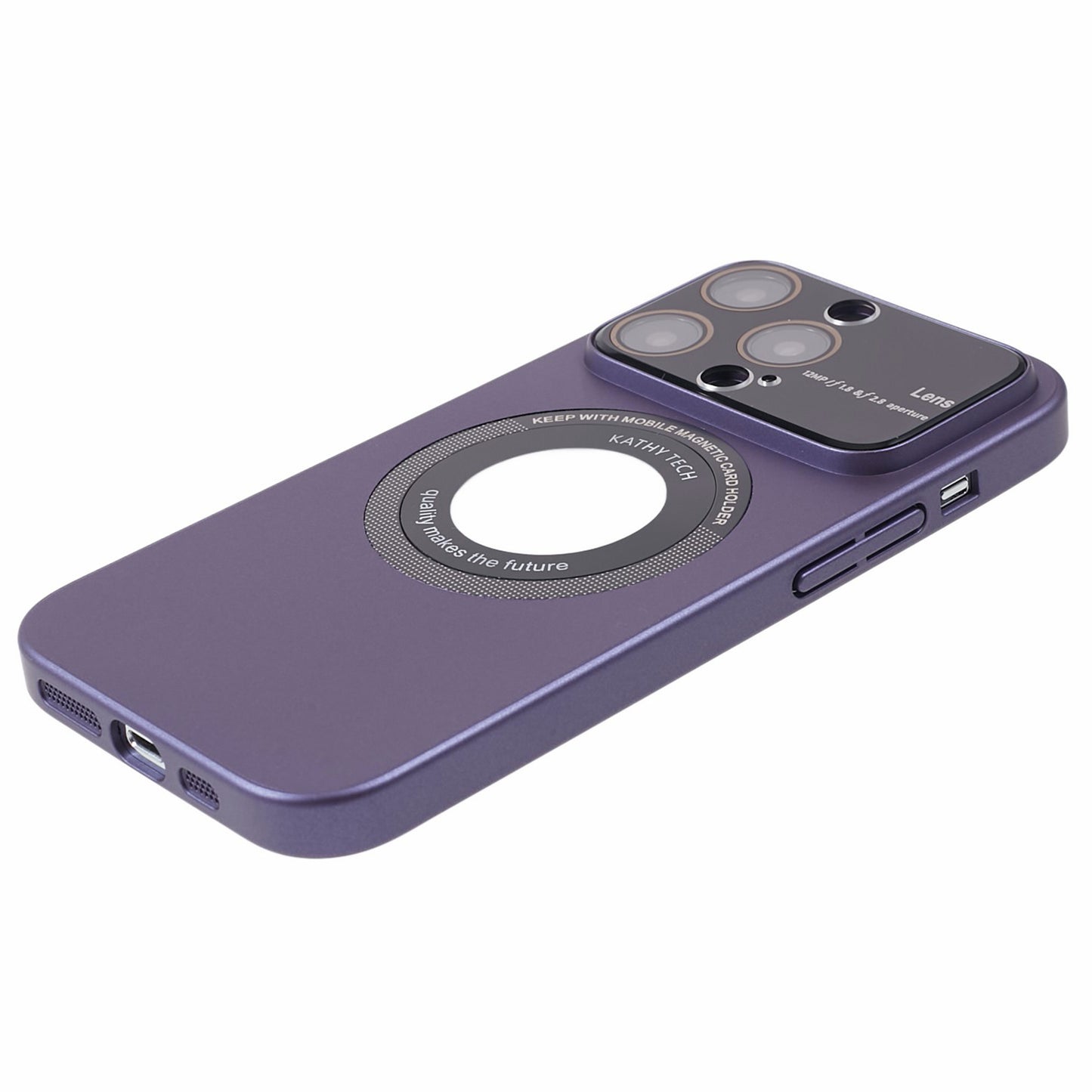 Uniqkart for iPhone 12 Pro Max Shockproof Case Anti-Drop Hard PC Phone Cover Compatible with MagSafe - Purple