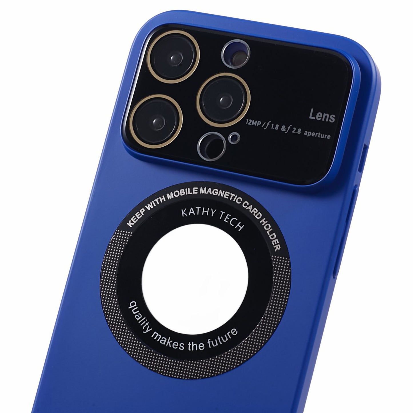 Uniqkart for iPhone 12 Pro Max Shockproof Case Anti-Drop Hard PC Phone Cover Compatible with MagSafe - Blue