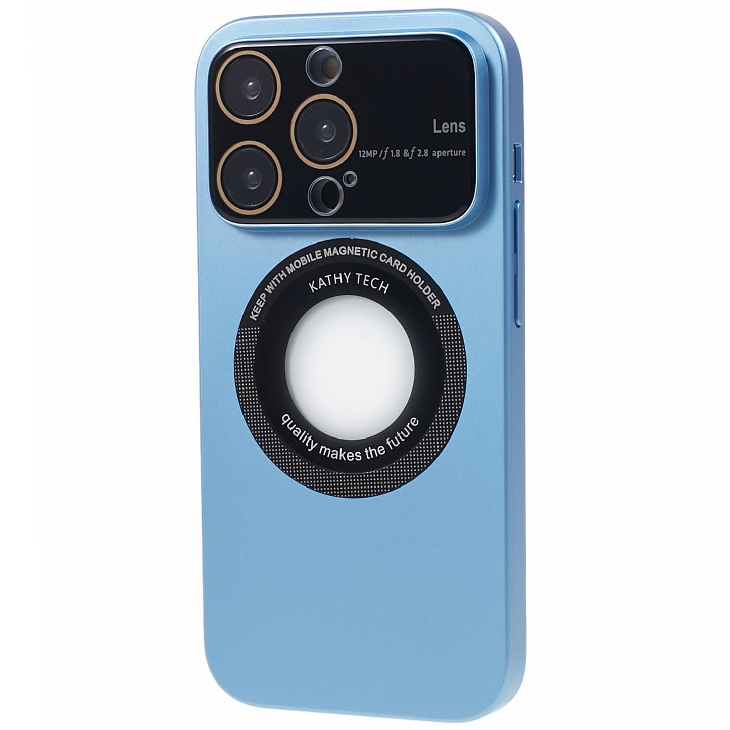 Uniqkart for iPhone 12 Pro Max Shockproof Case Anti-Drop Hard PC Phone Cover Compatible with MagSafe - Baby Blue