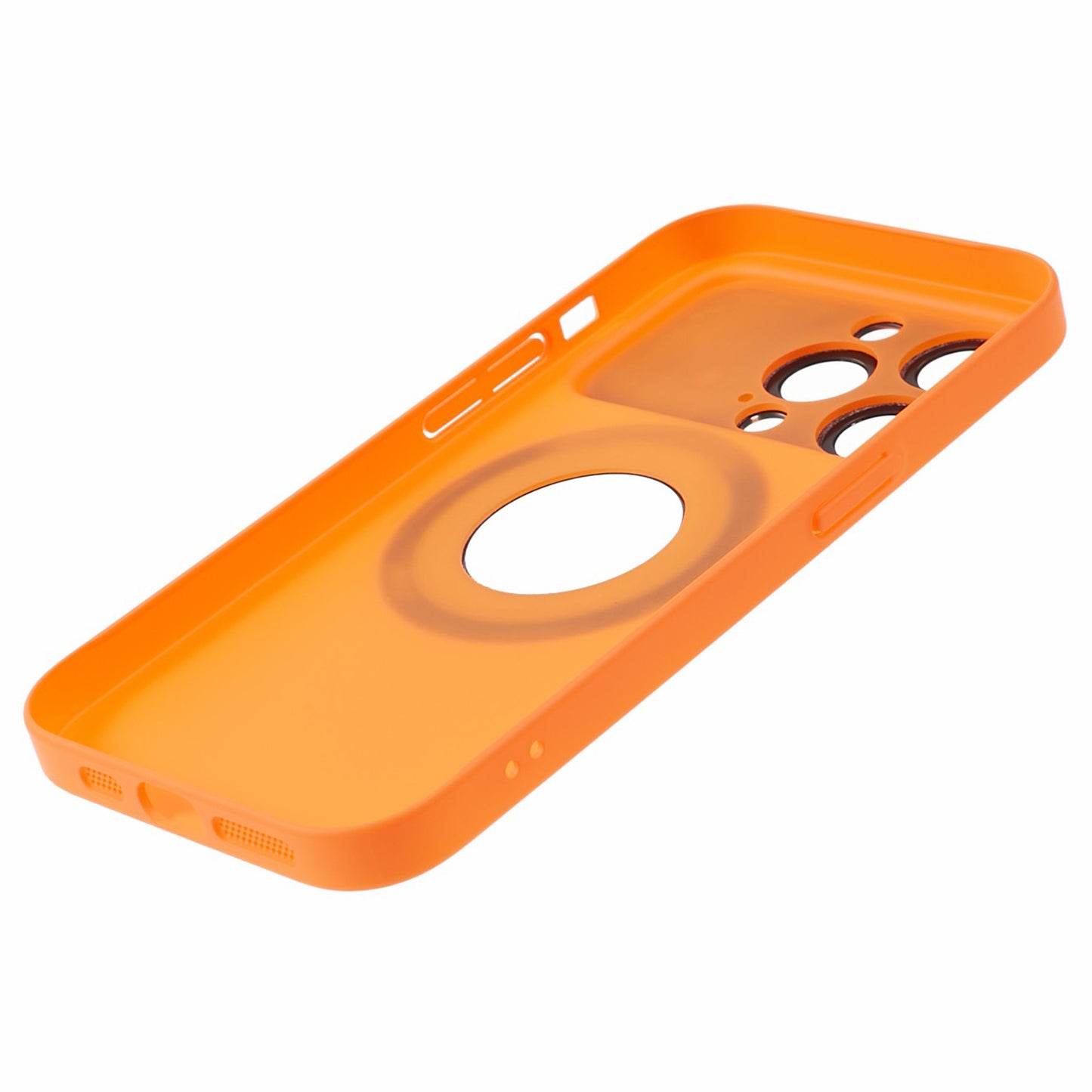Uniqkart for iPhone 12 Pro Max Shockproof Case Anti-Drop Hard PC Phone Cover Compatible with MagSafe - Orange
