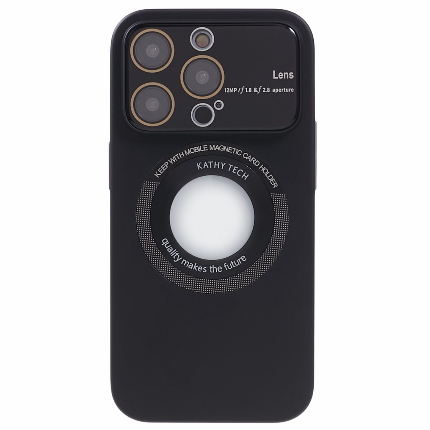 Hard PC Case for iPhone 12 Pro 6.1 inch Anti-Drop Shockproof Phone Cover Compatible with MagSafe - Black