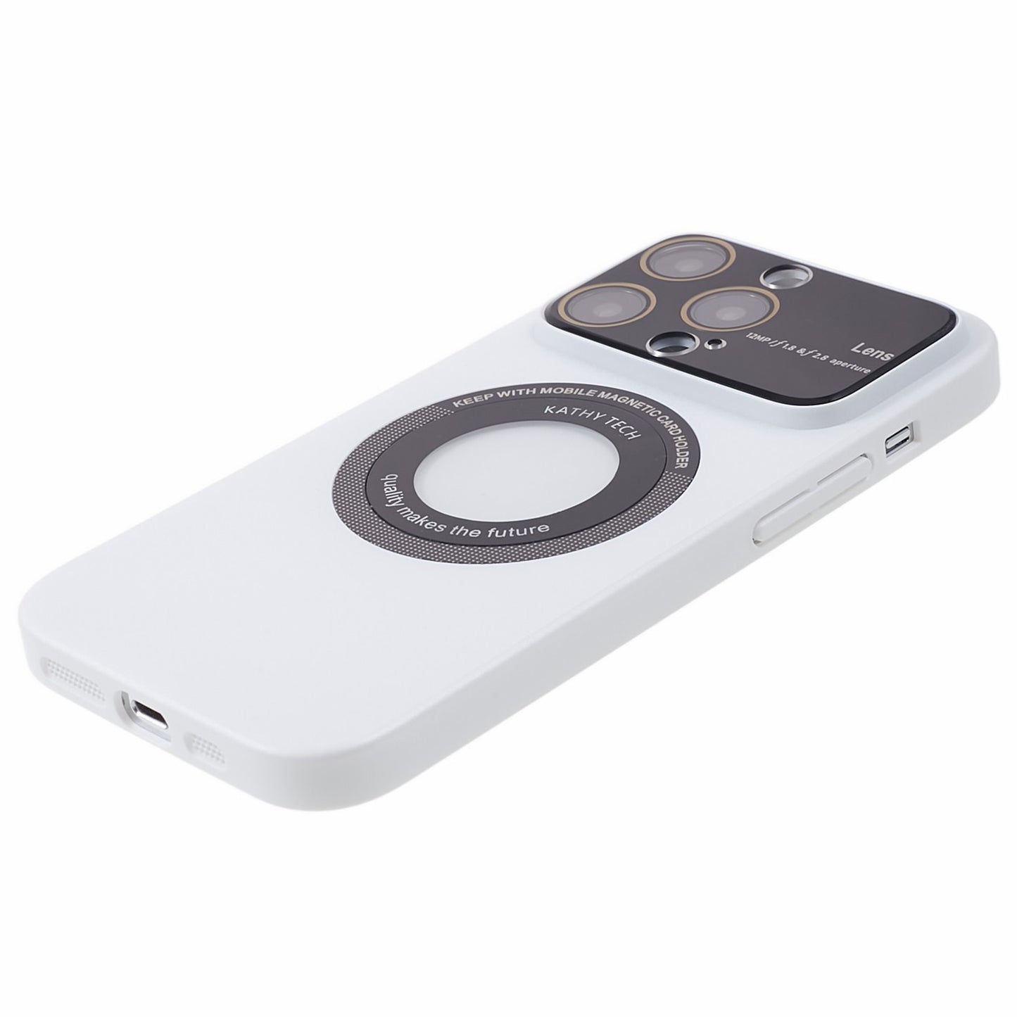 Hard PC Case for iPhone 12 Pro 6.1 inch Anti-Drop Shockproof Phone Cover Compatible with MagSafe - White