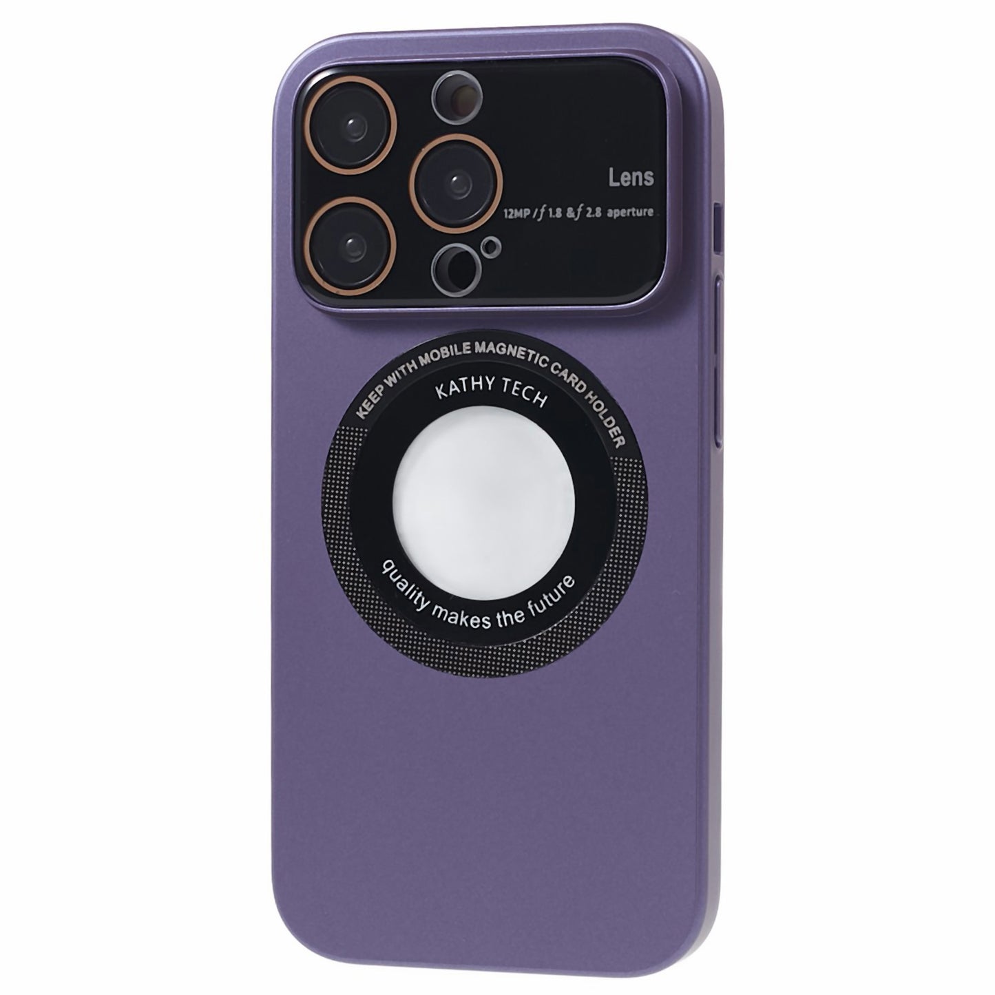 Hard PC Case for iPhone 12 Pro 6.1 inch Anti-Drop Shockproof Phone Cover Compatible with MagSafe - Purple