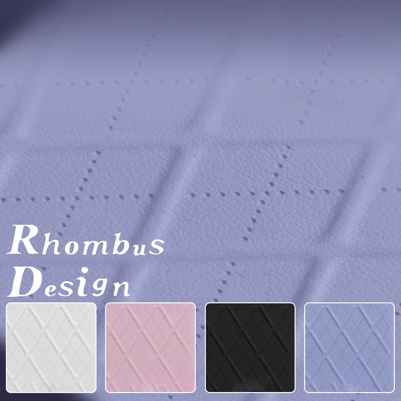 Uniqkart For Motorola Razr 40 5G Slim Rhombic Texture Phone Case PU Leather + PC Protective Cover - Pink