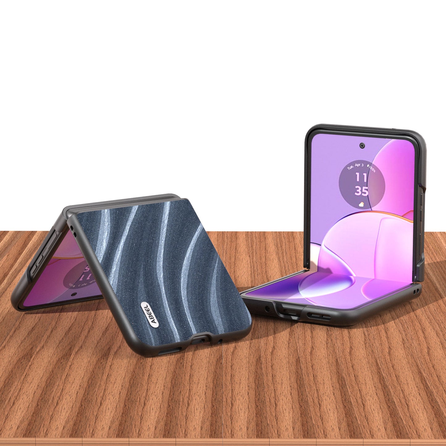 Uniqkart Milky Way Series for Motorola Razr 40 5G Protective Phone Case PU Leather Coated PC Cover - Blue