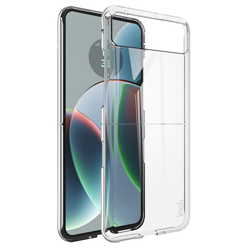 Uniqkart Crystal Case II Pro for Motorola Razr 40 5G Clear PC Phone Case Two-Piece Design Shockproof Cover (Upper Cover+Lower Cover)