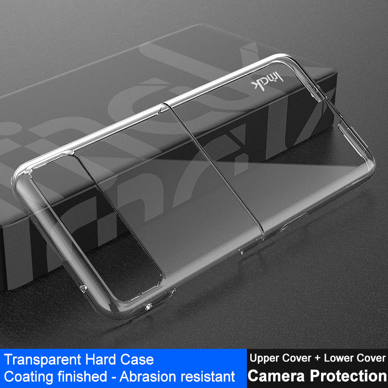 Uniqkart Crystal Case II Pro for Motorola Razr 40 5G Clear PC Phone Case Two-Piece Design Shockproof Cover (Upper Cover+Lower Cover)