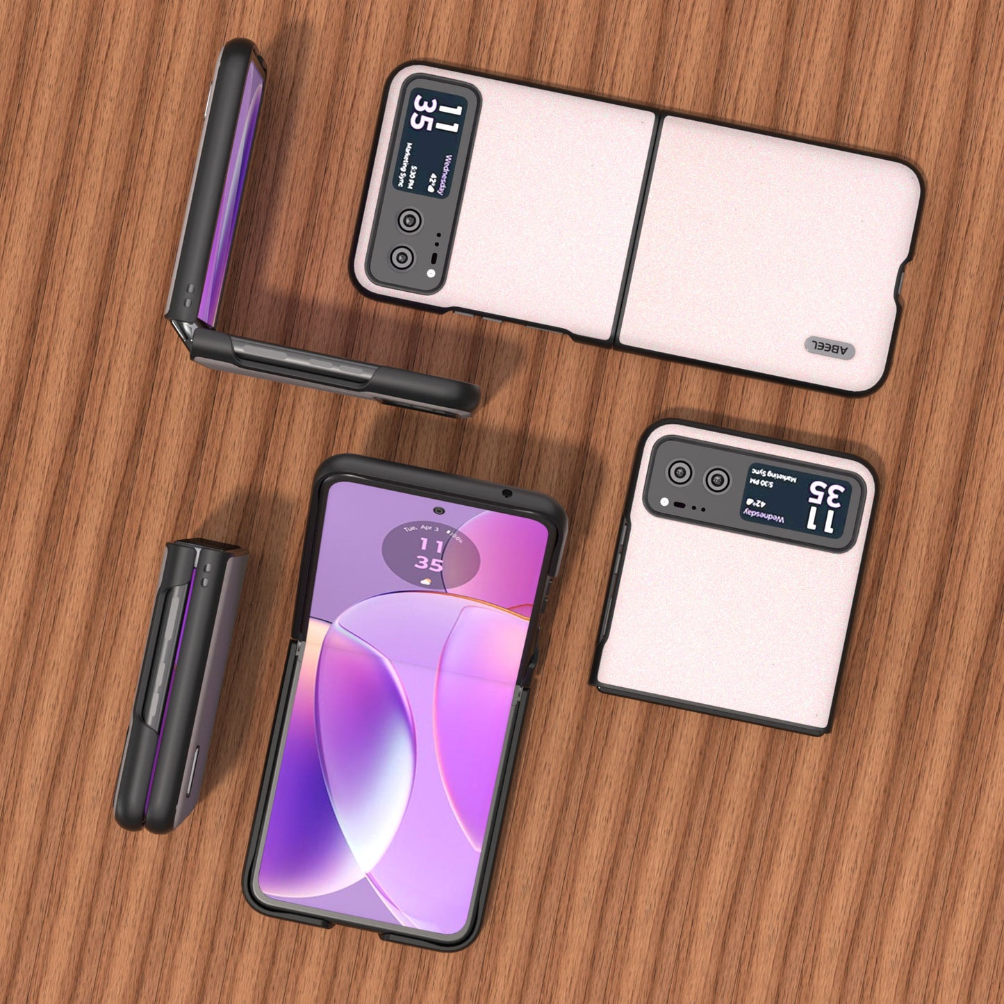 Uniqkart For Motorola Razr 40 5G Glitter Back Cover PU Leather Coated PC Shockproof Phone Case - White