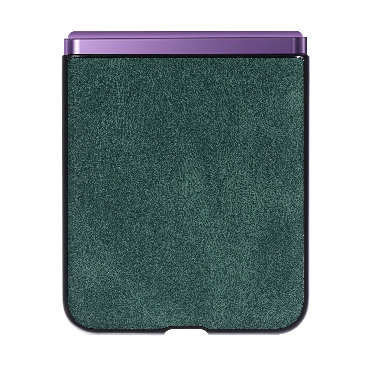 Uniqkart for Motorola Razr 40 5G PU Leather + Hard PC Shell Retro Texture Shockproof Phone Cover - Green