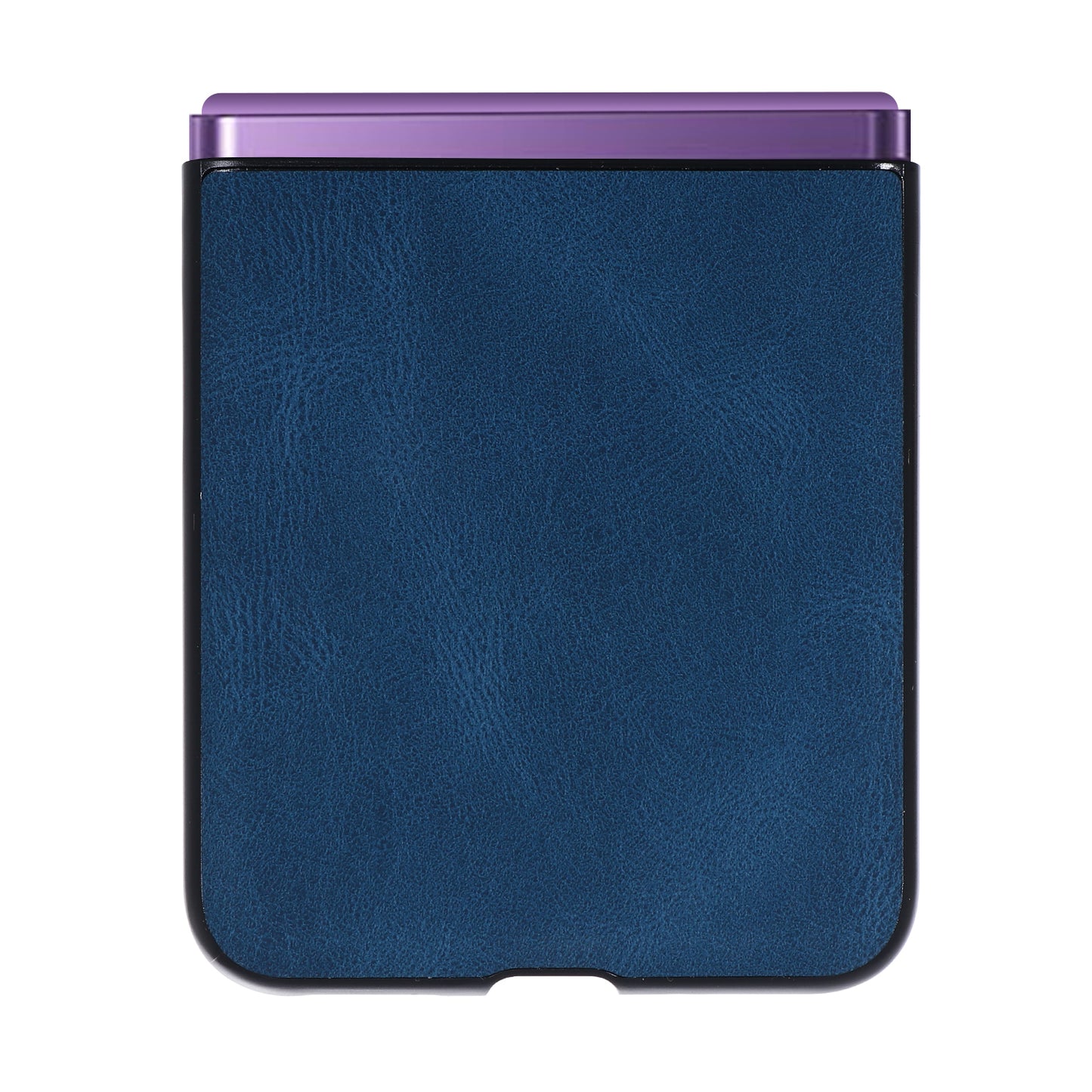 Uniqkart for Motorola Razr 40 5G PU Leather + Hard PC Shell Retro Texture Shockproof Phone Cover - Blue