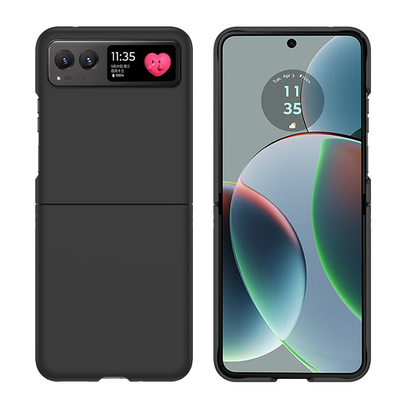 Uniqkart for Motorola Razr 40 5G Shockproof Hard PC Phone Case Ultra-thin Skin-touch Back Cover - Black