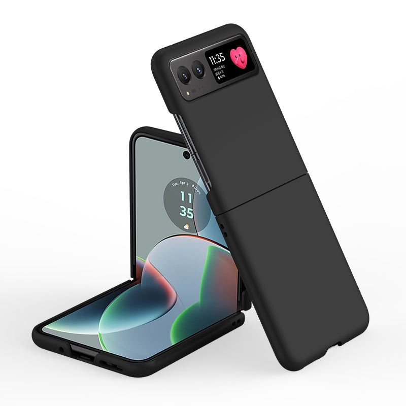 Uniqkart for Motorola Razr 40 5G Shockproof Hard PC Phone Case Ultra-thin Skin-touch Back Cover - Black