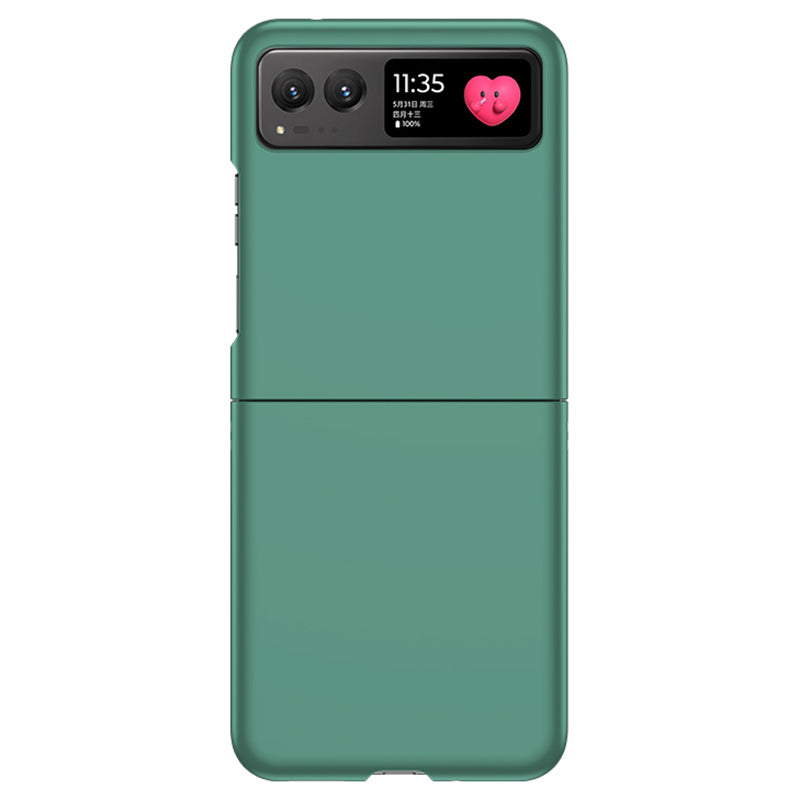 Uniqkart for Motorola Razr 40 5G Shockproof Hard PC Phone Case Ultra-thin Skin-touch Back Cover - Dark Green