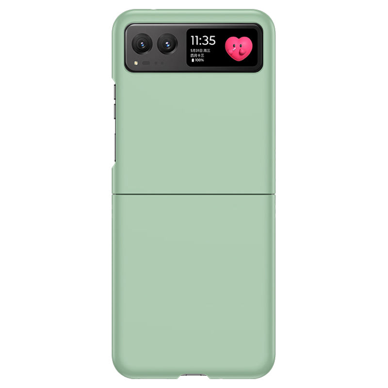 Uniqkart for Motorola Razr 40 5G Shockproof Hard PC Phone Case Ultra-thin Skin-touch Back Cover - Light Green