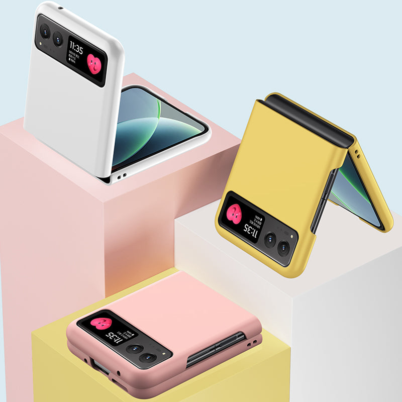 Uniqkart for Motorola Razr 40 5G Shockproof Hard PC Phone Case Ultra-thin Skin-touch Back Cover - Yellow