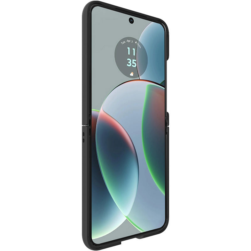 IMAK Ruiyi Series Carbon Fiber Texture Cover for Motorola Razr 40 5G , Shockproof PC + PU Leather Phone Case