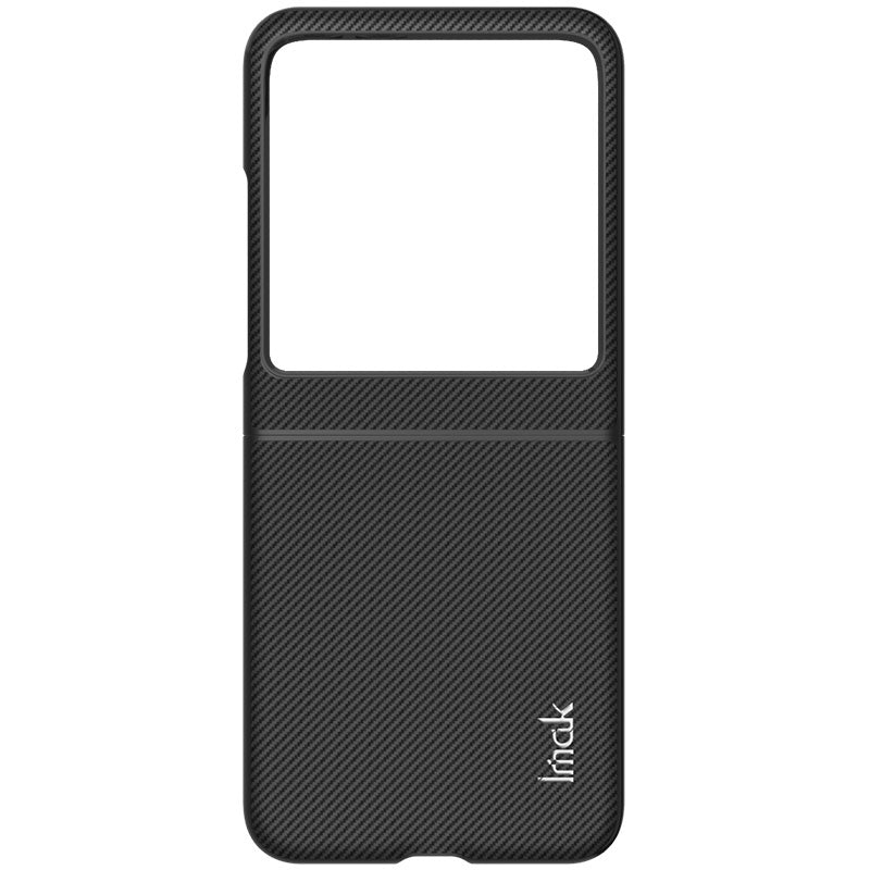 Uniqkart Ruiyi Series for Motorola Razr 40 Ultra 5G Phone Cover Carbon Fiber Texture PC + PU Leather Phone Case