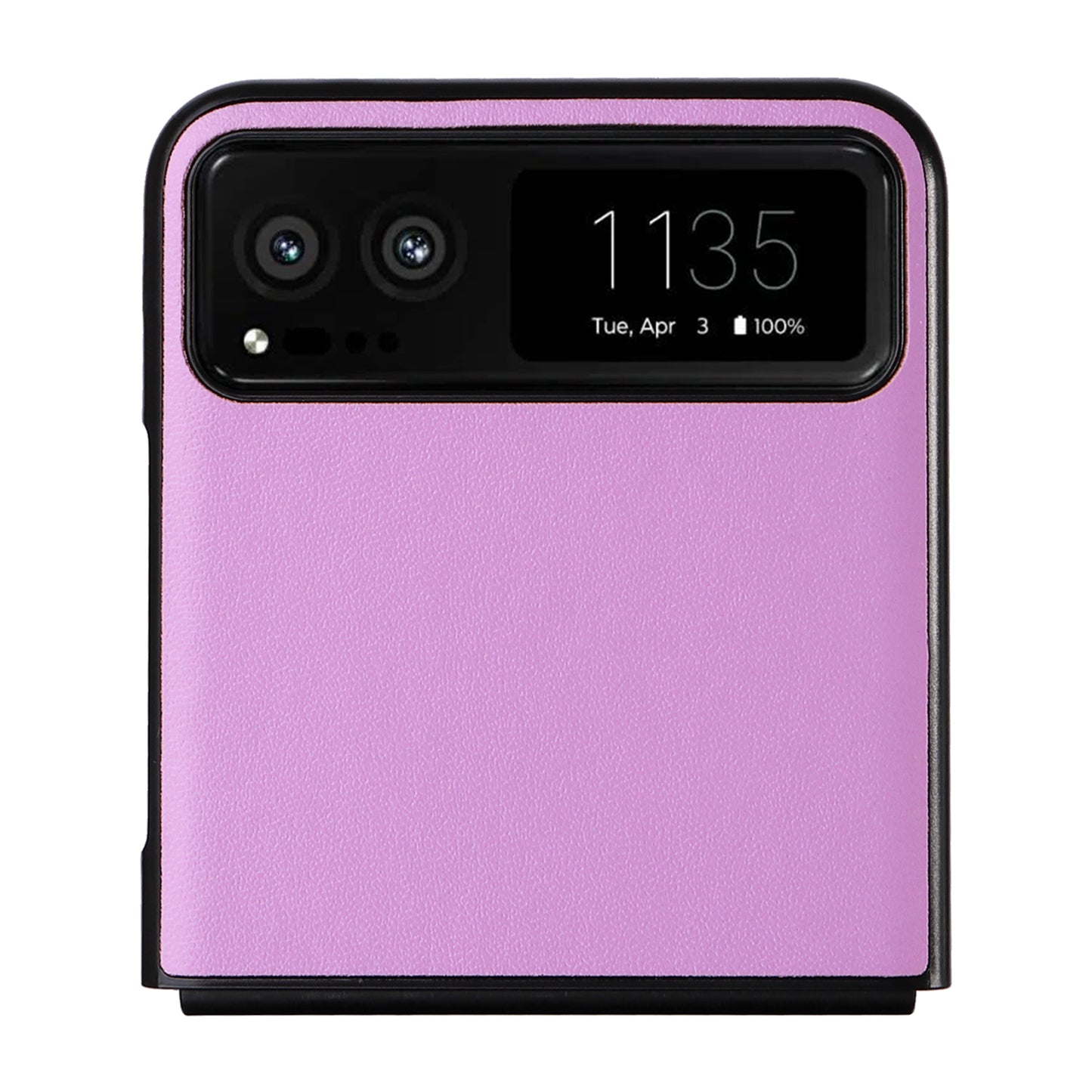 Uniqkart for Motorola Razr 40 5G Drop-proof Phone Cover Shockproof PU Leather+PC Phone Case - Purple