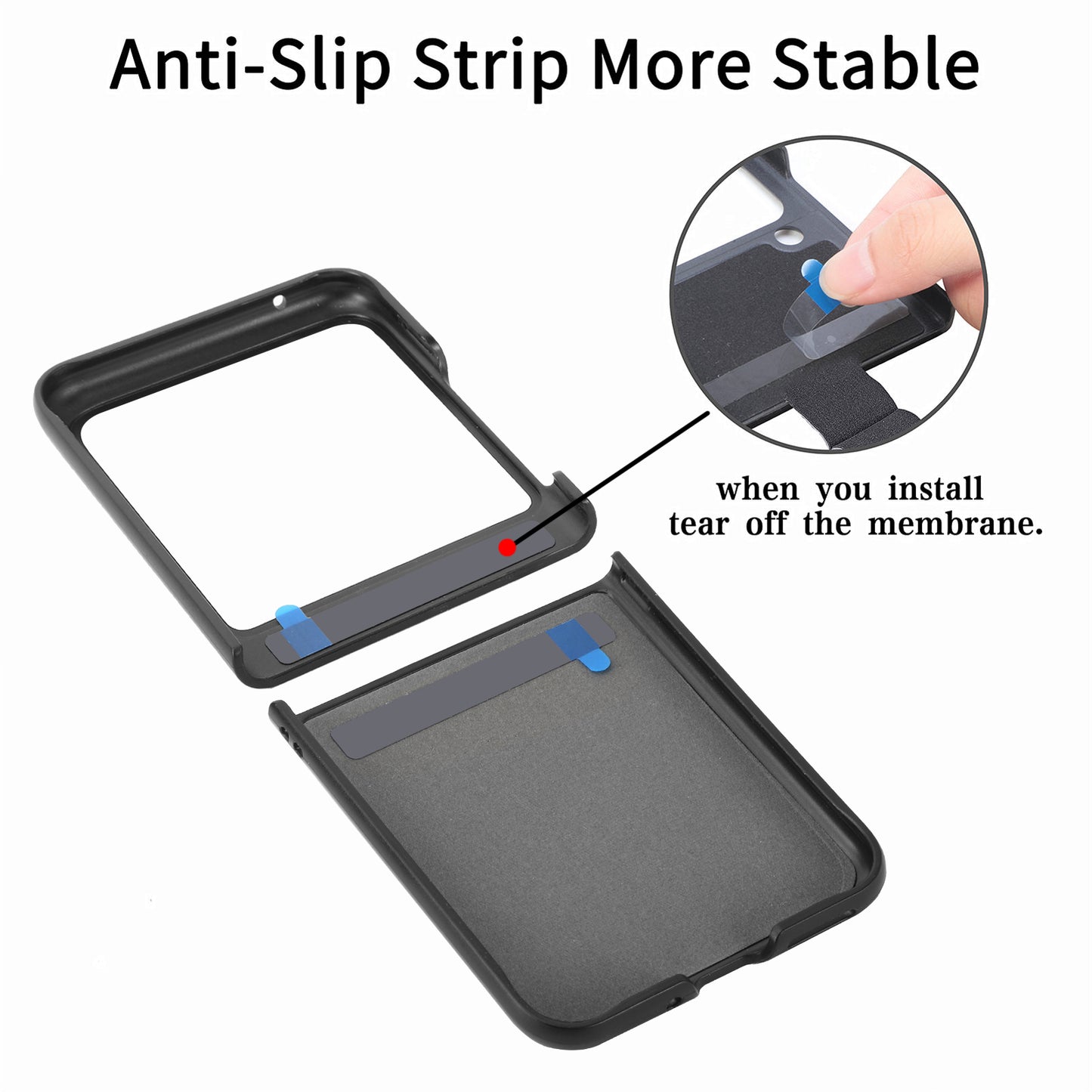 Uniqkart for Motorola Razr 40 Ultra 5G PU Leather Coated PC Phone Case Finger Ring Holder Litchi Texture Phone Cover - Grey